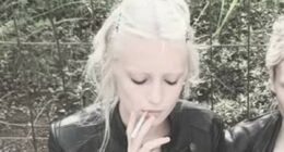 Naomi Watts' daughter,16, puffs on a cigarette in New York
