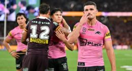Nathan Cleary could be in hot water over shock act during Broncos defeat - as Penrith star licks his wounds as Panthers' five-peat hopes are extinguished
