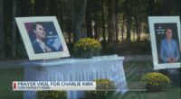 Prayer vigil for Charlie Kirk ahead of his funeral