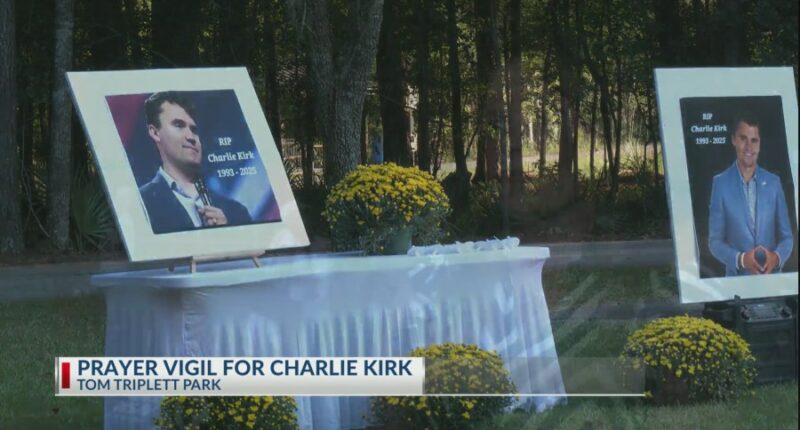 Prayer vigil for Charlie Kirk ahead of his funeral