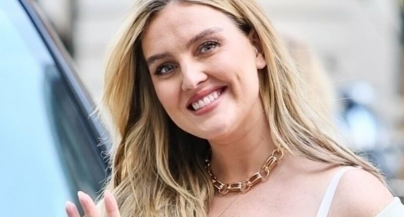 Pregnant Perrie Edwards debuts her baby bump as she steps out for the first time since revealing she's expecting her second child