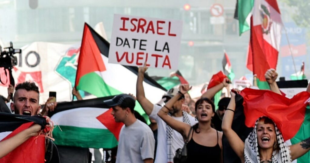 Pro-Palestinian protests disrupt Vuelta cycling race