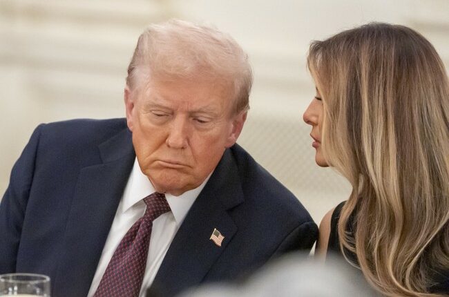 Report: Here's What Trump and Melania Were Talking About in That 'Finger-Waving' Exchange Media Spread