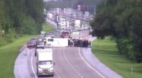Rollover crash slows I-95 in Volusia County