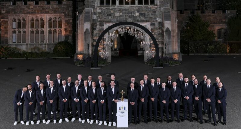 Rory McIlroy and wife Erica Stoll step out in style as Ryder Cup stars and their WAGs dress to impress at glitzy gala in New York