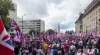 Tens of thousands march at far-right rally in London