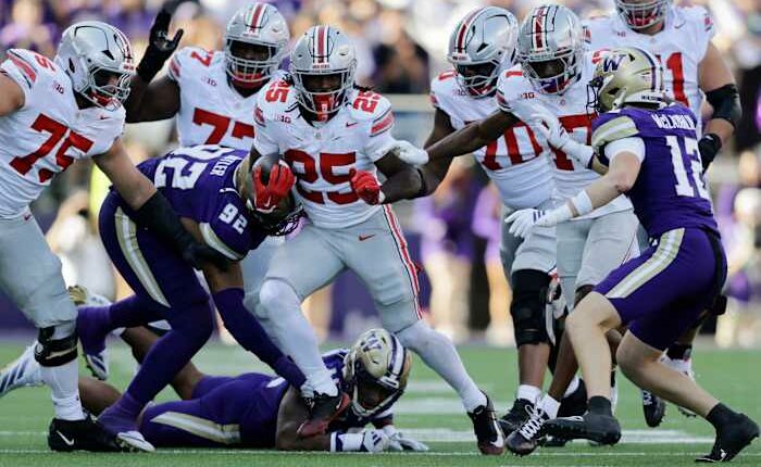 The Latest: Coming up fast, look for major shakeups in the AP's top 5 college football rankings