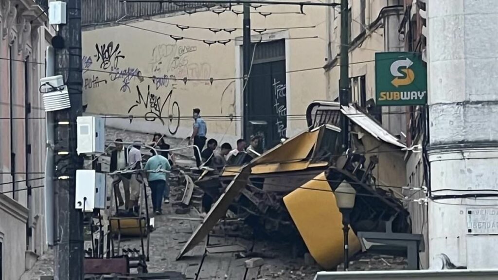 Three dead and 20 injured after tourist tram 'falls from height'