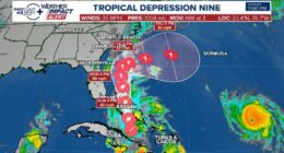 Tropical Depression Nine: Track, models, expected impacts