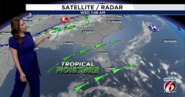 Tropical moisture for parts of Central Florida as heat index tops 100 degrees