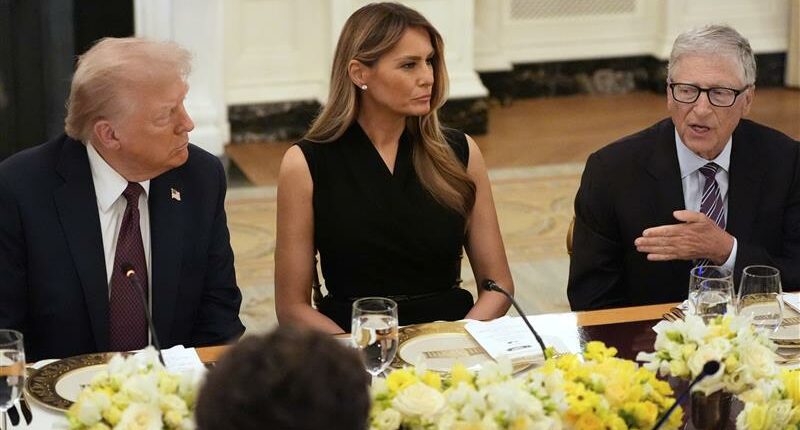 President Donald Trump, First Lady Melania Trump and Bill Gates