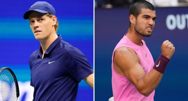US Open men's final: No. 1 Jannik Sinner of Italy faces No. 2 Carlos Alcaraz of Spain. President Donald Trump is expected