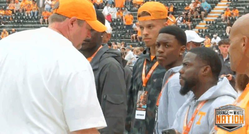 VIDEO: Kevin Hart spotted at Tennessee game during son's track and field visit