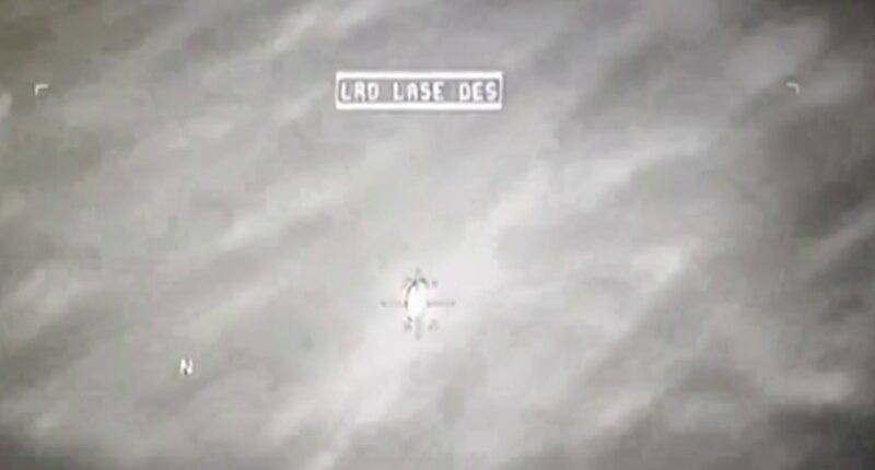 Video shown in House hearing appears to show a missile hitting a UAP