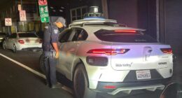 Waymo pulled over by police officer during DUI enforcement operation