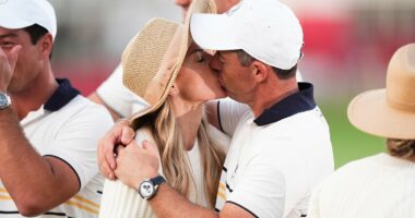 What Rory McIlroy whispered to wife Erica seconds after Europe won Ryder Cup amid disgraceful abuse from American fans