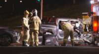 Woman critical, man wounded in shooting, crash in Melbourne