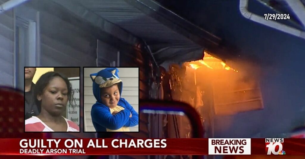 Woman who set house ablaze and killed 5-year-old guilty