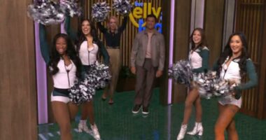 ‘Live’ Welcomes Members of the Philadelphia Eagles Cheerleading Squad After Tampa Bay Buccaneers Fan Mark Consuelos Loses a Bet to Eagles Fan Kelly Ripa: “Mark Still Somehow Seems to Be Winning”