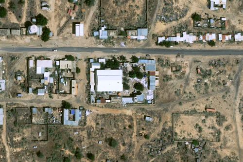 This satellite image taken by Airbus DS shows objects on the ground at a former children's hospital that has been in the hands of the Rapid Support Forces for some time in el-Fasher, Sudan, Tuesday, Oct. 28, 2025.