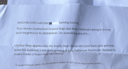Cremone resident sent threatening letter over dogs
