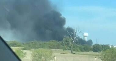 'Ball of fire': 2 dead after plane crashes into parked trucks in Texas