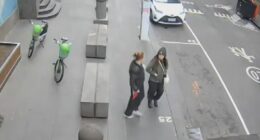 A capture from the CCTV footage of a random stabbing attack in Melbourne's CBD in October