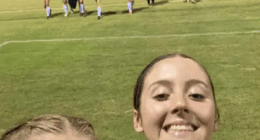 Finley Bone, right, has been remembered as a much loved member of her local football club.