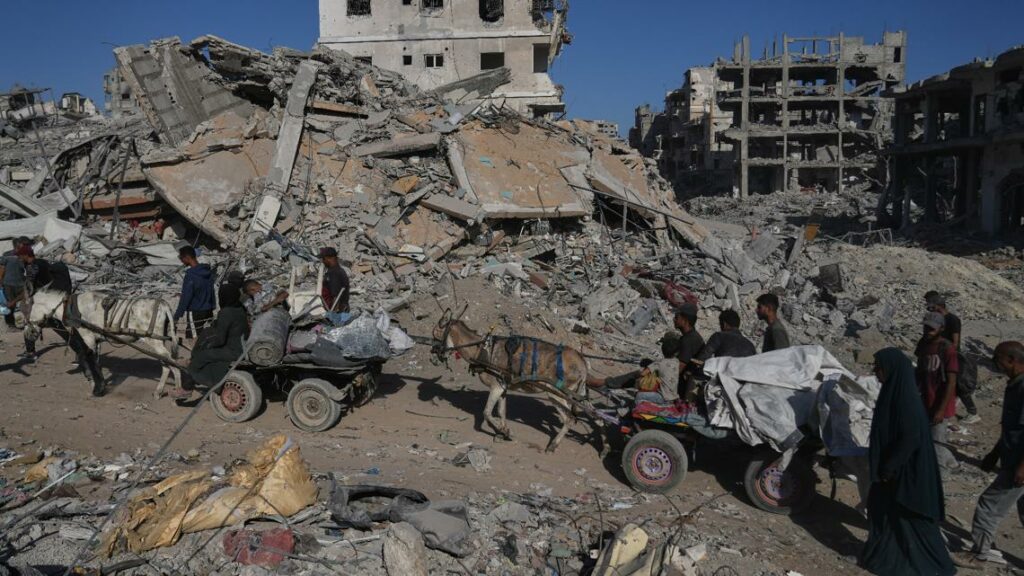 Drone footage above Gaza City shows the toll of 2 years of war