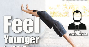 Profile shot of focused man in sportswear pushing wall on footpath in city. 4 Bodyweight Exercises That Reverse Aging Signs in 30 Days. Cover