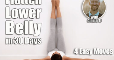 Stretching out. A young woman stretching against a wall before exercise. 4 Wall Exercises That Flatten Your Lower Pooch in 30 Days After 45. Cover