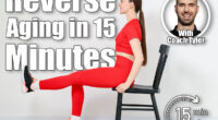 Beautiful woman exercising with chair at home. 5 Chair Exercises That Reverse Aging Faster Than Cardio After 60. Cover