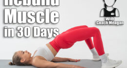 Young woman doing glute bridge on white background. 5 Simple Bodyweight Moves That Reverse Muscle Loss in 30 Days After 50. Cover