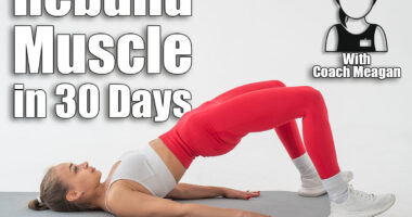 Young woman doing glute bridge on white background. 5 Simple Bodyweight Moves That Reverse Muscle Loss in 30 Days After 50. Cover