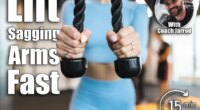 Woman doing pushdowns with rope for triceps at the gym closeup. 5 Standing Exercises That Lift Sagging Arms Better Than Dumbbells After 45. Cover