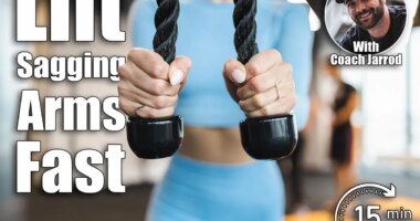 Woman doing pushdowns with rope for triceps at the gym closeup. 5 Standing Exercises That Lift Sagging Arms Better Than Dumbbells After 45. Cover