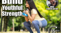 Beautiful mature woman doing kettlebell squat in park on sunny morning. 5 Standing Exercises That Reverse Aging Better Than Cardio After 40. Cover