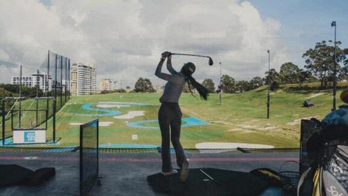 An artist render of the NSW government's plan to slash Moore Park Golf Club in half.