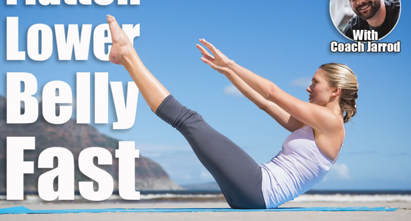 Focused fit blonde doing yoga on the beach on a sunny day. 6 Core Exercises That Flatten Lower Belly in 30 Days After 50. Cover