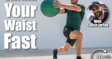 Working out man training legs and core ab workout doing lunge twist exercise with medicine ball weight. Gym athlete doing lunges and torso rotations for abs training. 6 Standing Core Exercises That Shrink Your Waist Faster Than Crunches After 50 (No Floor). Cover
