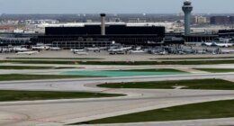 Air traffic controllers at O'Hare Airport rally against government shutdown