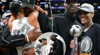 A'ja Wilson shares tender moment with Bam Adebayo after Aces win WNBA championship