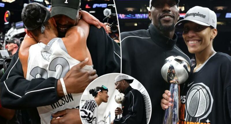 A'ja Wilson shares tender moment with Bam Adebayo after Aces win WNBA championship