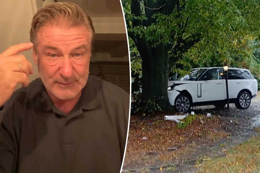 Alec Baldwin addresses crashing wife Hilaria’s car into a ‘big fat tree’: ‘I’m fine’