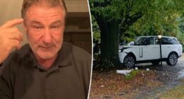 Alec Baldwin addresses crashing wife Hilaria’s car into a ‘big fat tree’: ‘I’m fine’
