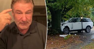 Alec Baldwin addresses crashing wife Hilaria’s car into a ‘big fat tree’: ‘I’m fine’