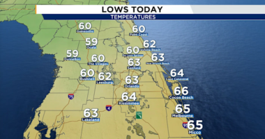 Another crisp morning on tap for Central Florida after the coolest start since April