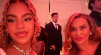 BLUE IVY SUPPORTS HER GRANDMOTHER TINA KNOWLES AT THE ANGEL BALL