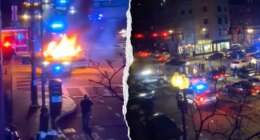 Blue city street takeover suspects torched police cruiser in 'hell-bent' attack on cops: union chief
