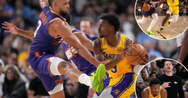 Bronny James’ second Lakers season begins with awful shooting night